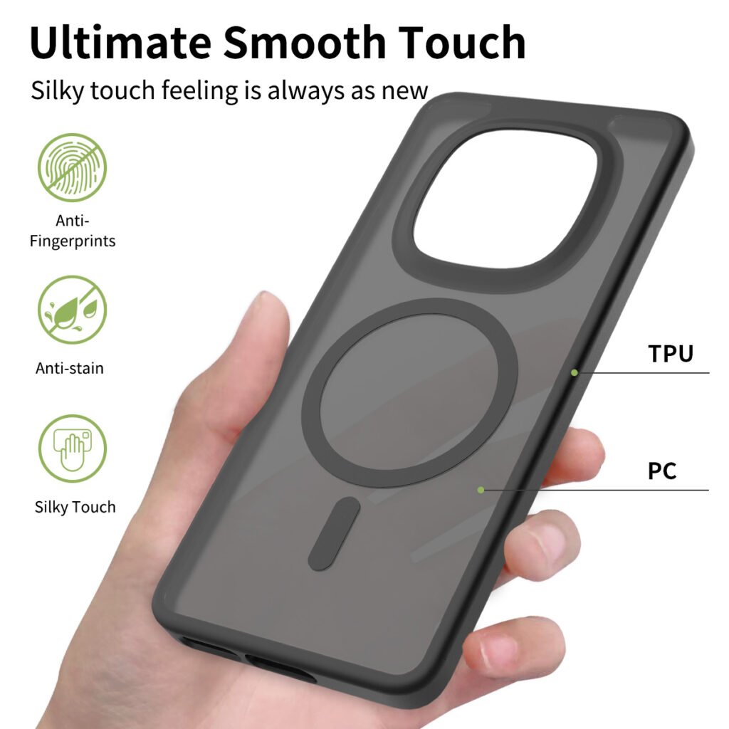 Redmi Note 15 4G (5G compatible) - Silver Shield Touchable Two-in-One (Magnetic Attachment)