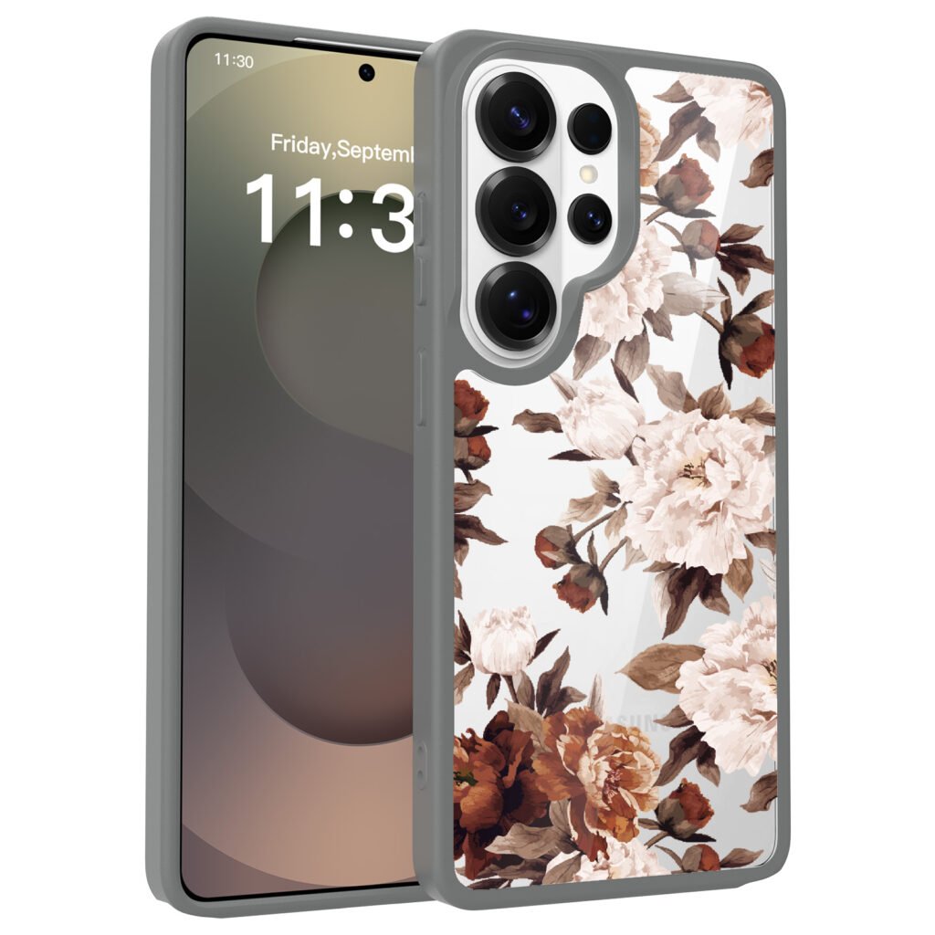 Samsung S26 Ultra Silver Shield Transparent 2-in-1 Decorative Design