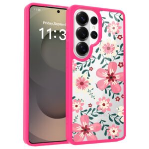 Samsung S26 Ultra Silver Shield Transparent 2-in-1 Case with Printed Design
