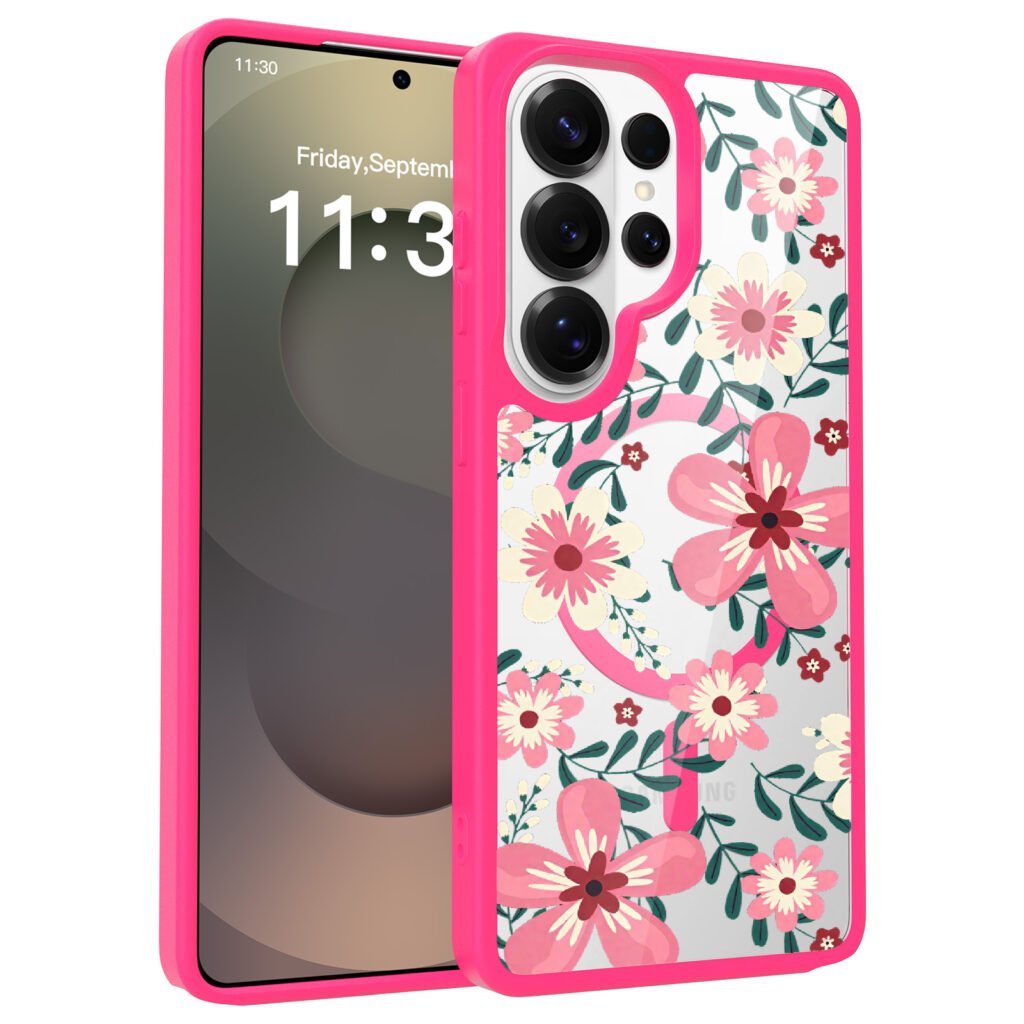 Samsung S26 Ultra Silver Shield Transparent 2-in-1 (Magnetic) Decorative Design