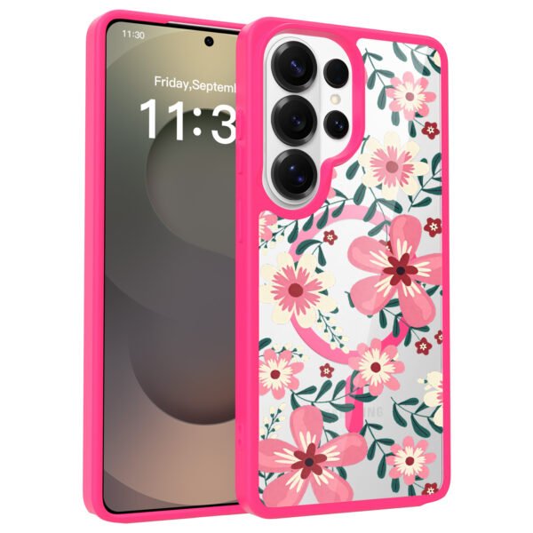 Samsung S26 Ultra Silver Shield Transparent 2-in-1 (Magnetic) Decorative Design