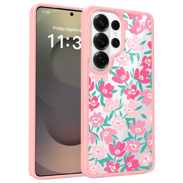 Samsung S26 Ultra Silver Shield Transparent 2-in-1 Case with Printed Design