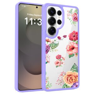 Samsung S26 Ultra Silver Shield Transparent 2-in-1 Case with Printed Design