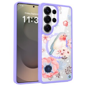 Samsung S26 Ultra Silver Shield Transparent 2-in-1 (Magnetic) Decorative Design