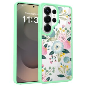 Samsung S26 Ultra Silver Shield Transparent 2-in-1 Case with Printed Design