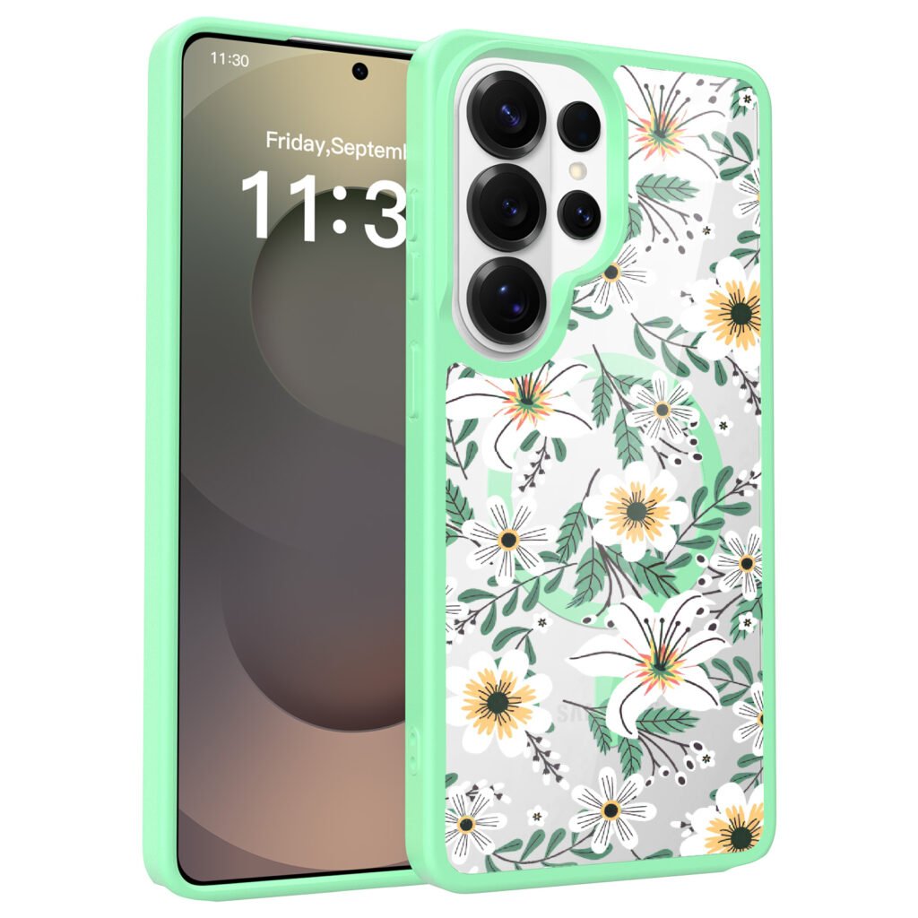 Samsung S26 Ultra Silver Shield Transparent 2-in-1 (Magnetic) Decorative Design