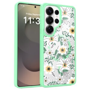 Samsung S26 Ultra Silver Shield Transparent 2-in-1 (Magnetic) Decorative Design