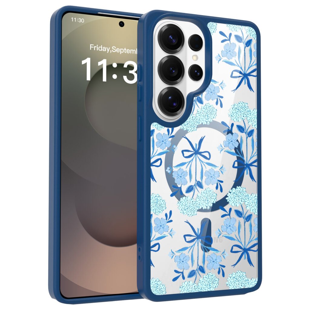Samsung S26 Ultra Silver Shield Transparent 2-in-1 (Magnetic) Decorative Design