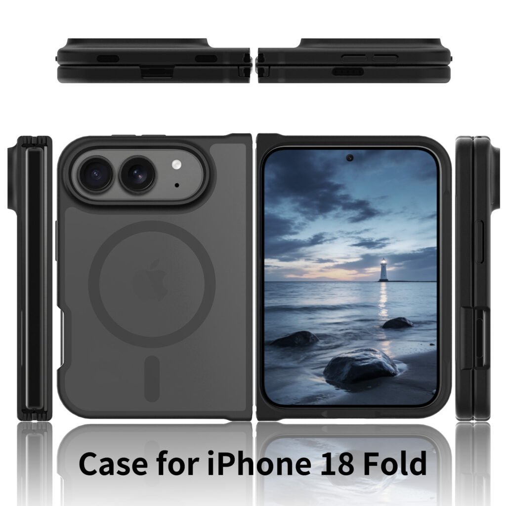 iPhone 18 Fold - Left and Right Folding - Silver Armor Touchscreen One-Step Design