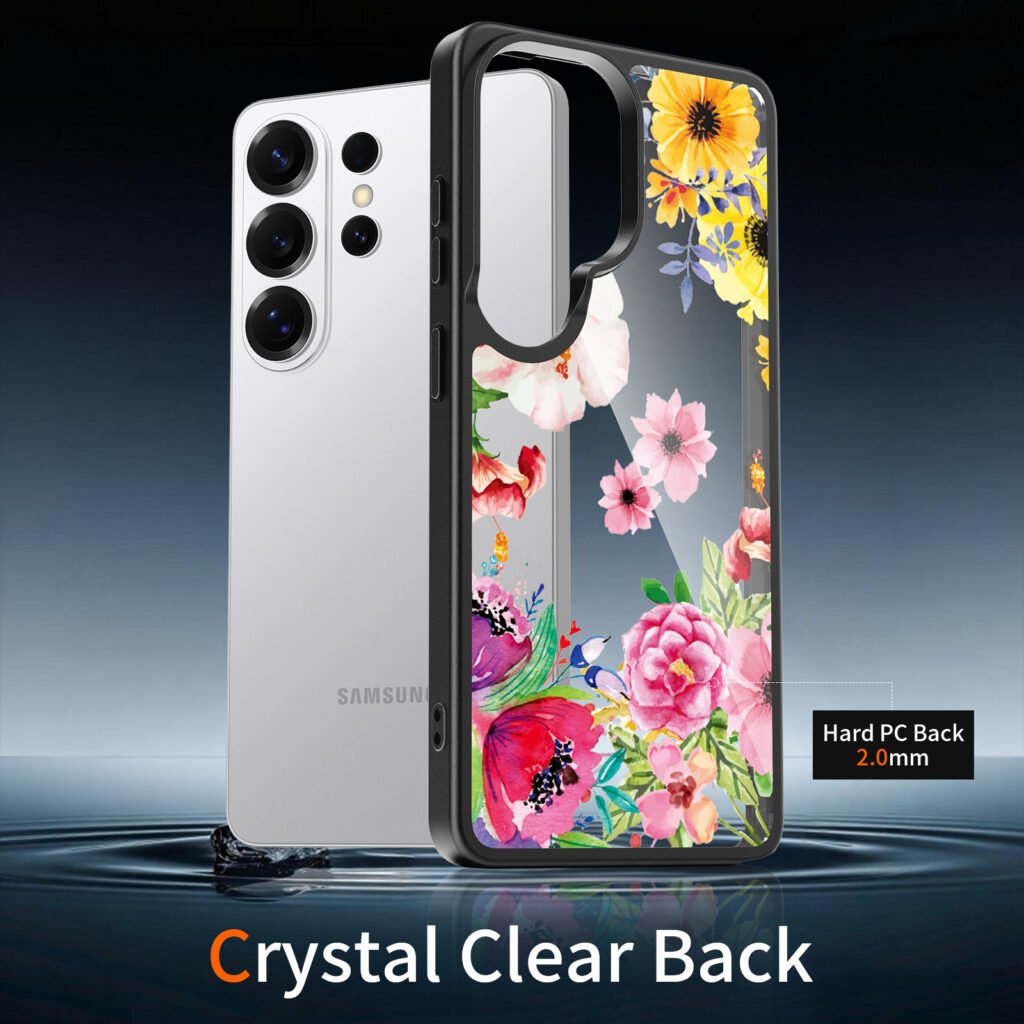 Samsung S26 Ultra Silver Shield Transparent 2-in-1 Case with Printed Design