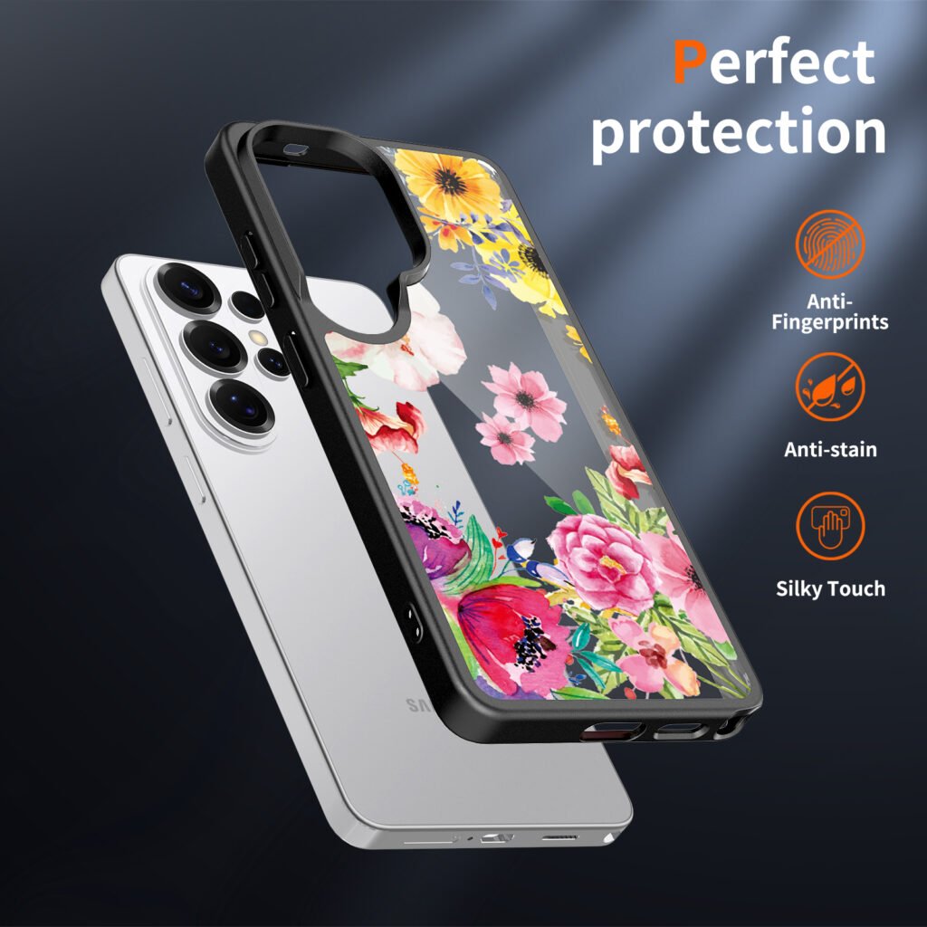Samsung S26 Ultra Silver Shield Transparent 2-in-1 Case with Printed Design