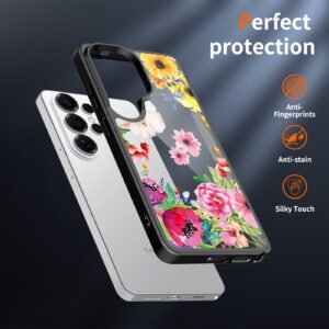 Samsung S26 Ultra Silver Shield Transparent 2-in-1 Case with Printed Design