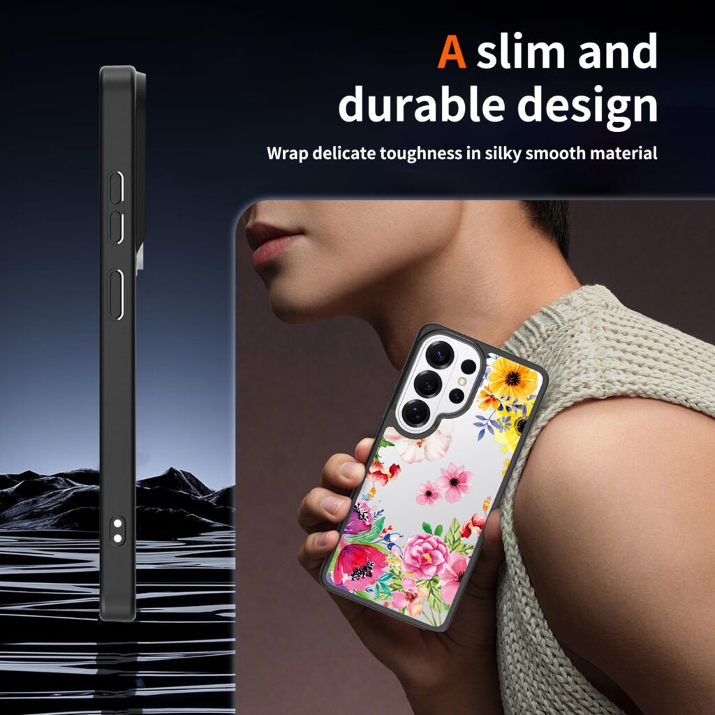 Samsung S26 Ultra Silver Shield Transparent 2-in-1 Case with Printed Design