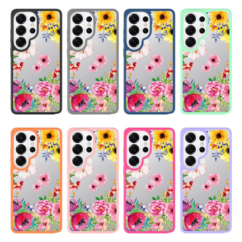 Samsung S26 Ultra Silver Shield Transparent 2-in-1 Case with Printed Design