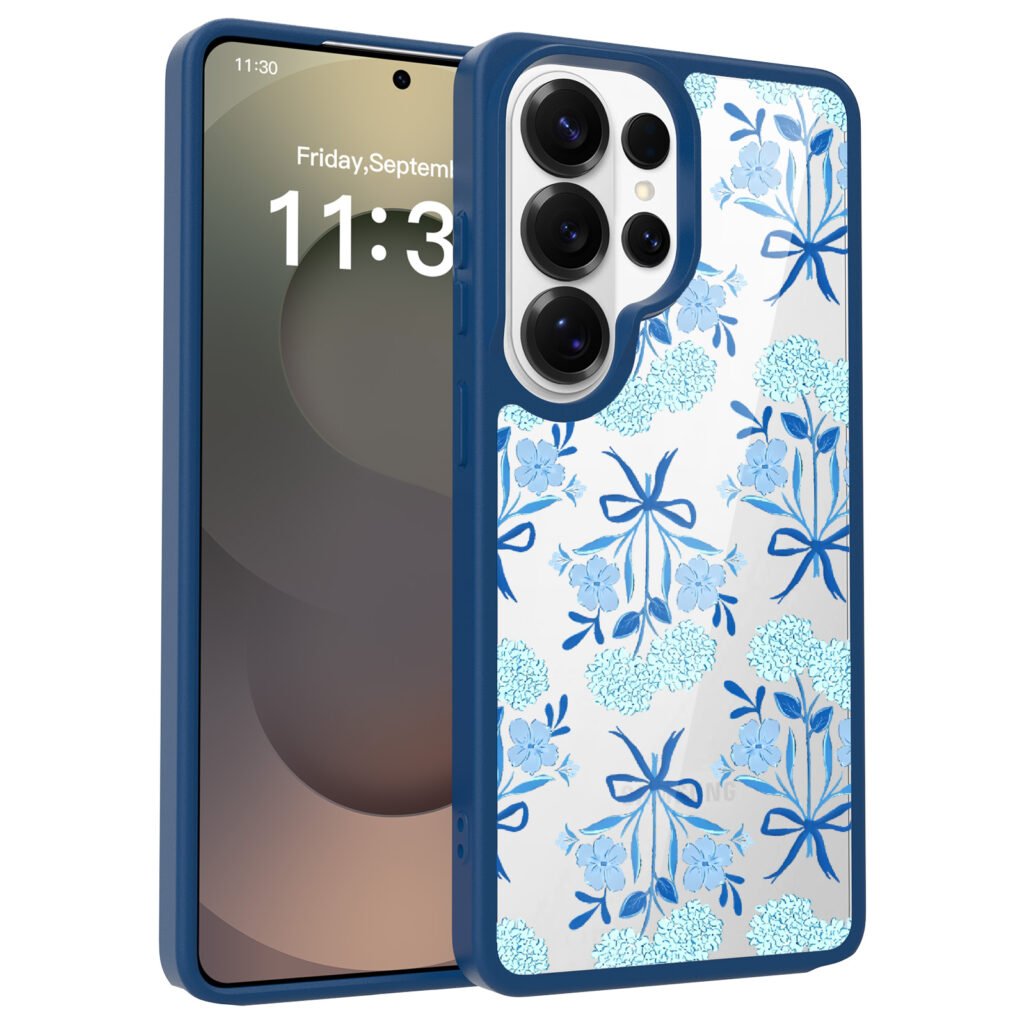 Samsung S26 Ultra Silver Shield Transparent 2-in-1 Case with Printed Design