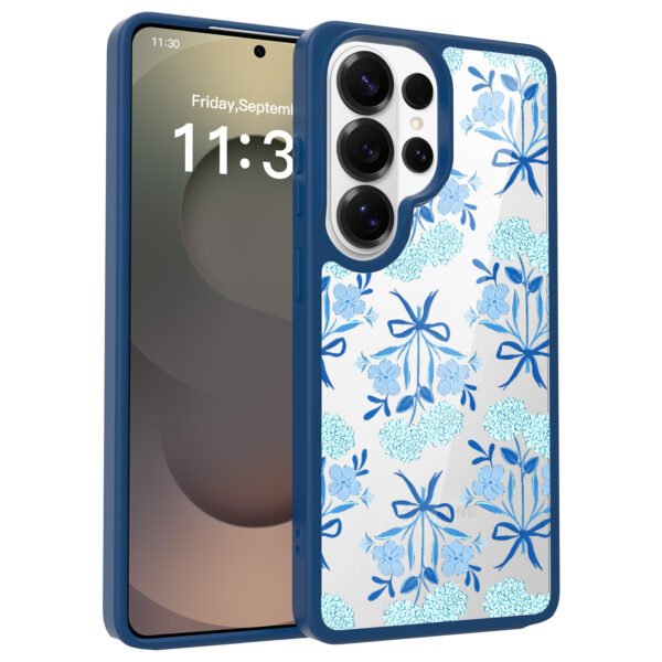 Samsung S26 Ultra Silver Shield Transparent 2-in-1 Case with Printed Design