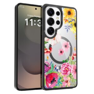 Samsung S26 Ultra Silver Shield Transparent 2-in-1 (Magnetic) Decorative Design