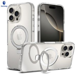iPhone 16 Promax - Silver Shield Transparent Ball Support - Image 5