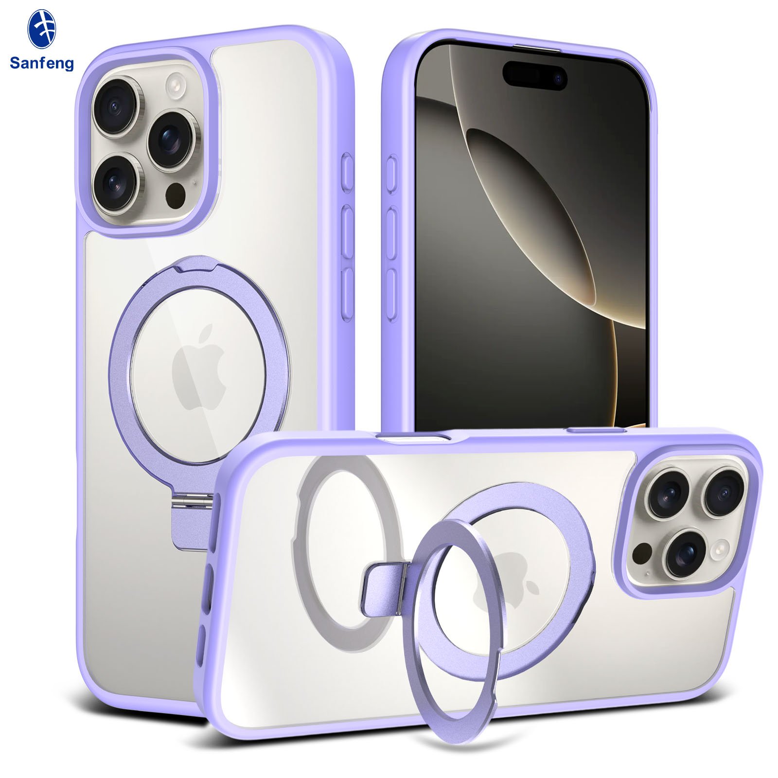 iPhone 16 Promax - Silver Shield Transparent Ball Support - Image 7