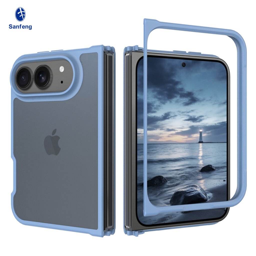 iPhone 18 Fold - Left and Right Folding - Silver Armor Touchscreen One-Step Design