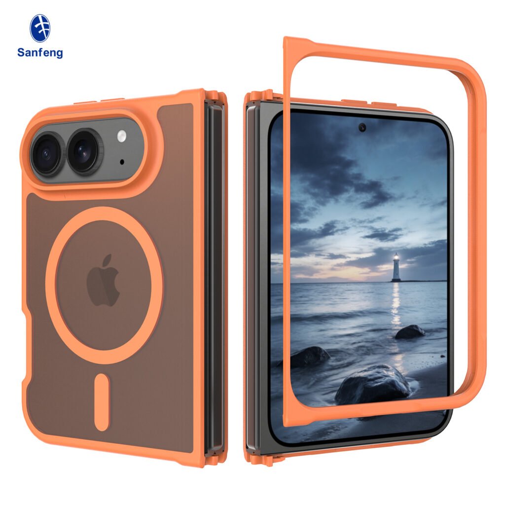 iPhone 18 Fold - Left and Right Folding - Silver Armor Touchscreen One-Step Design