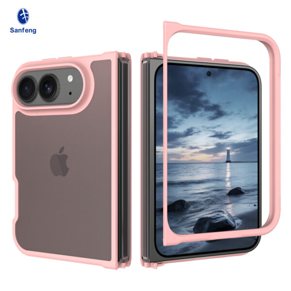 iPhone 18 Fold - Left and Right Folding - Silver Armor Touchscreen One-Step Design