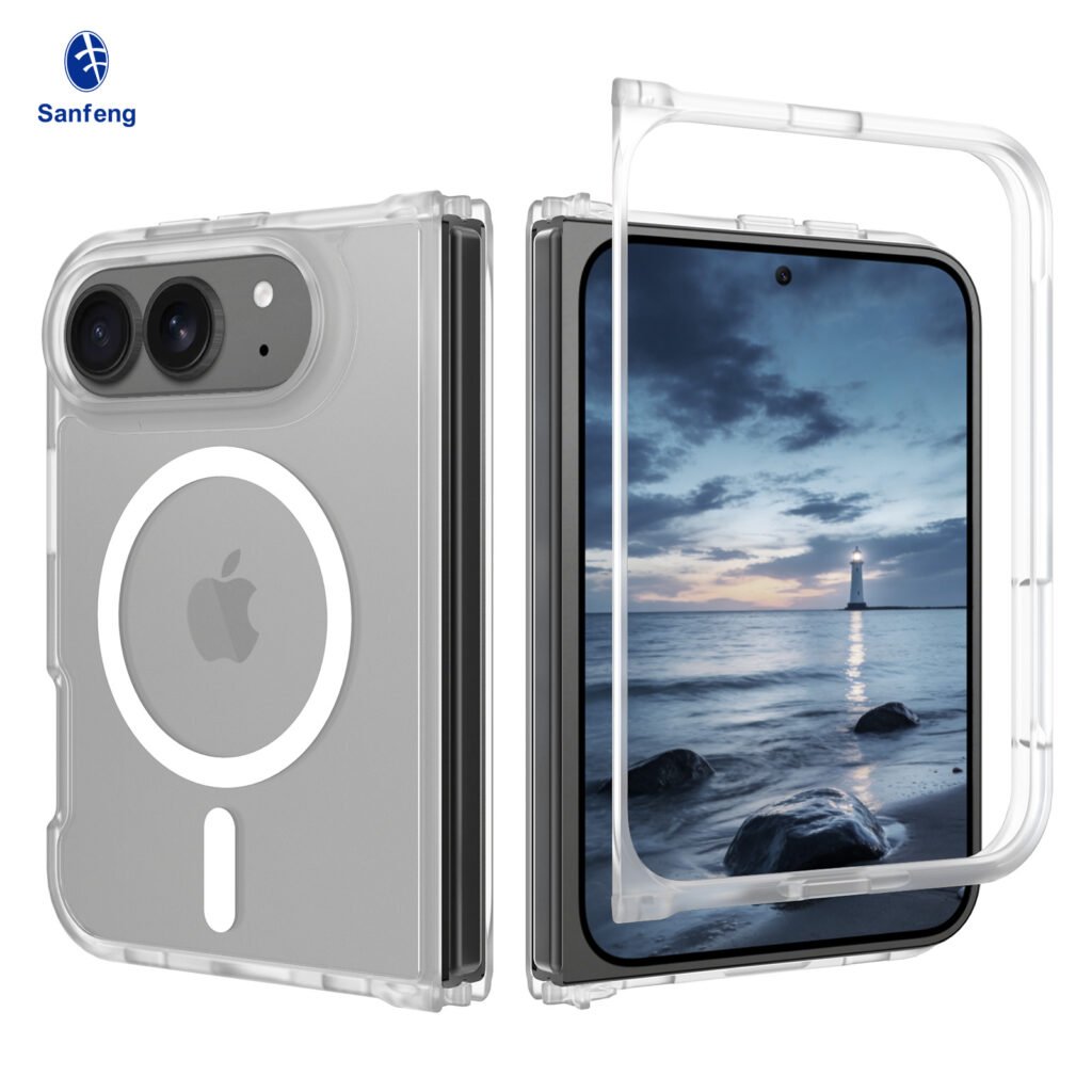 iPhone 18 Fold - Left and Right Folding - Silver Armor Touchscreen One-Step Design