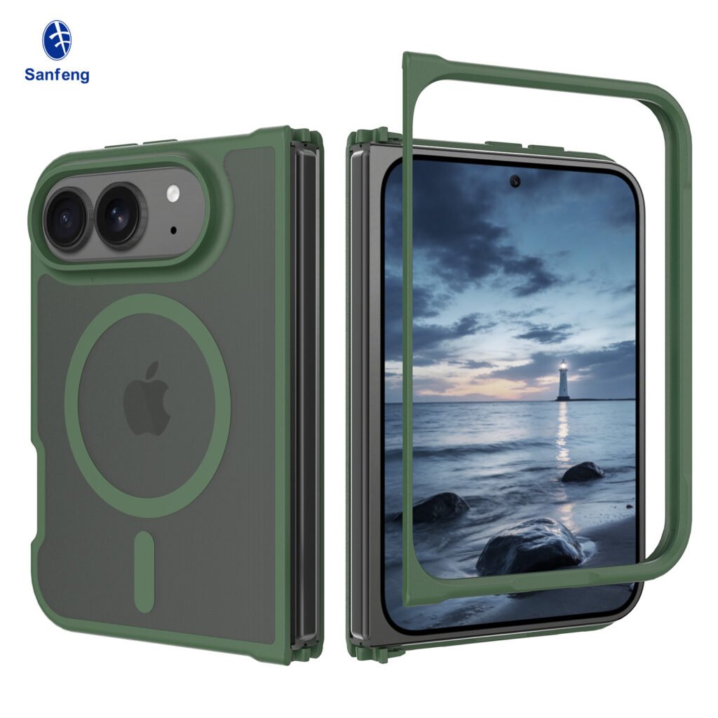 iPhone 18 Fold - Left and Right Folding - Silver Armor Touchscreen One-Step Design