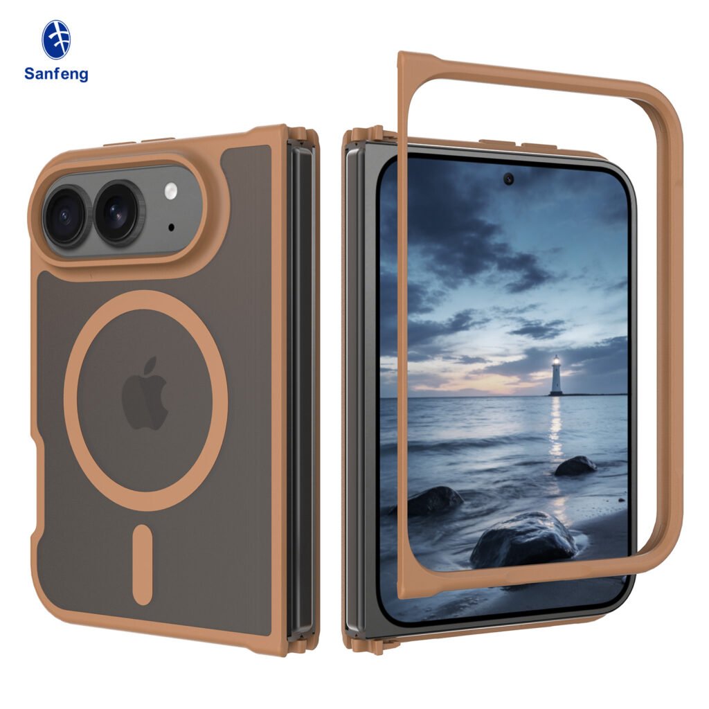 iPhone 18 Fold - Left and Right Folding - Silver Armor Touchscreen One-Step Design