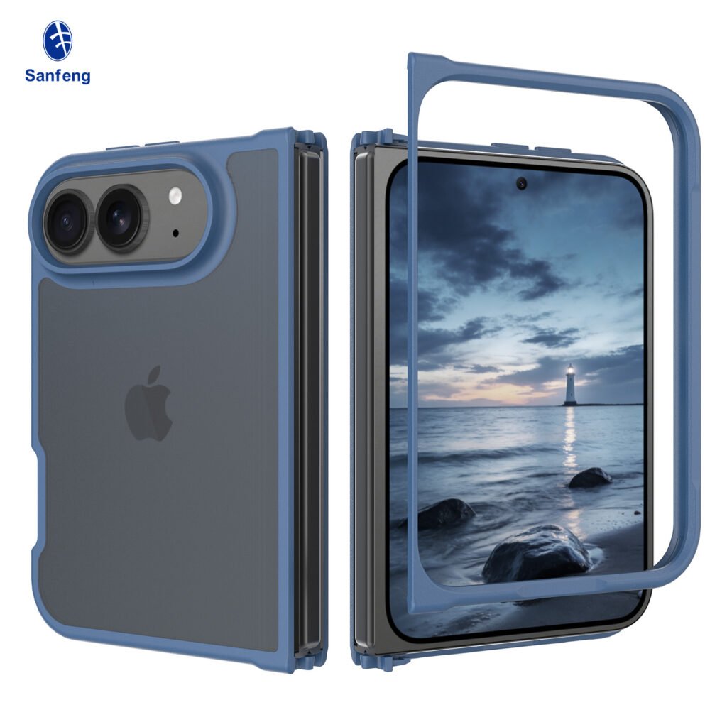 iPhone 18 Fold - Left and Right Folding - Silver Armor Touchscreen One-Step Design