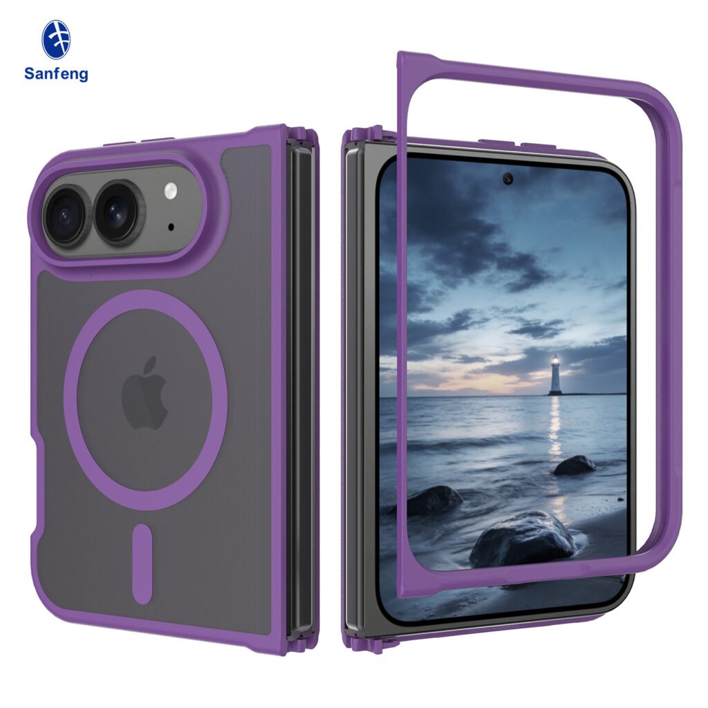 iPhone 18 Fold - Left and Right Folding - Silver Armor Touchscreen One-Step Design