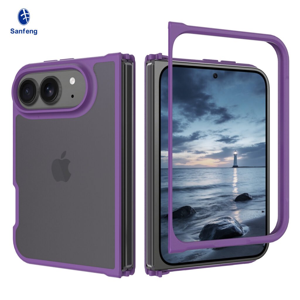 iPhone 18 Fold - Left and Right Folding - Silver Armor Touchscreen One-Step Design