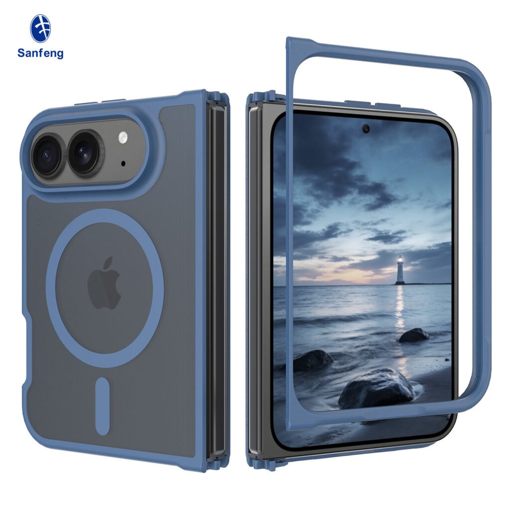 iPhone 18 Fold - Left and Right Folding - Silver Armor Touchscreen One-Step Design
