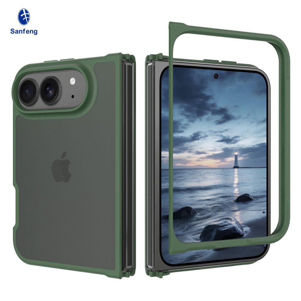 iPhone 18 Fold - Left and Right Folding - Silver Armor Touchscreen One-Step Design