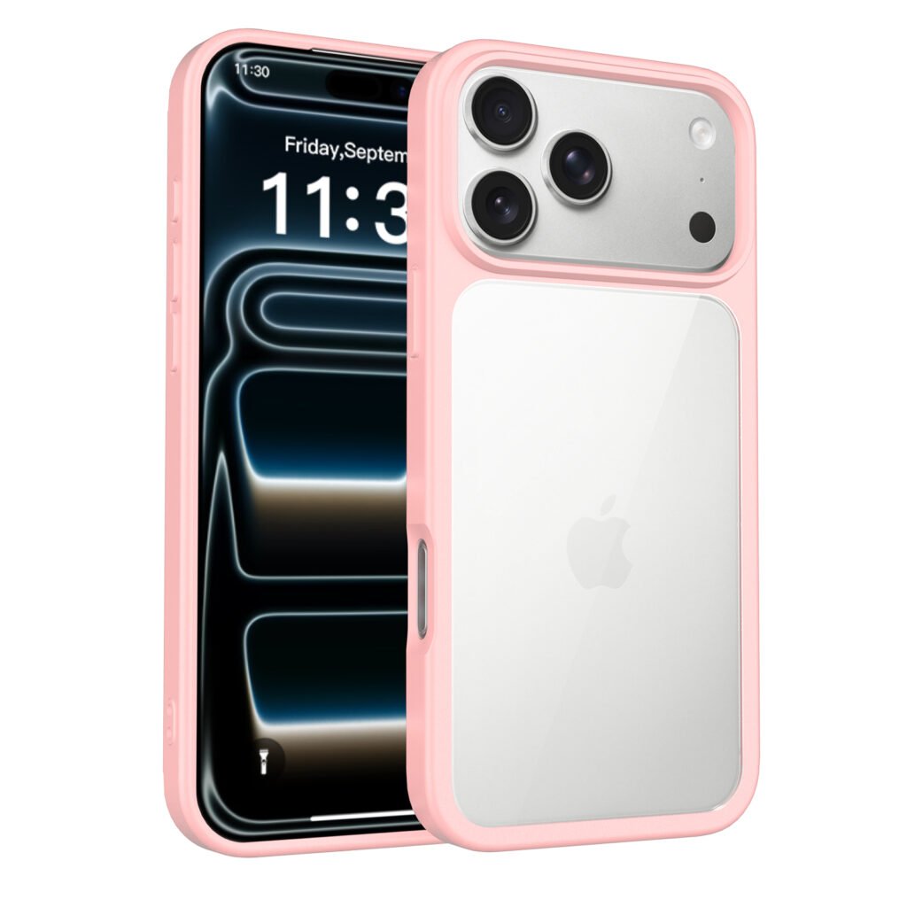 iPhone 18 Pro Max (common for 17 Pro Max) Silver Shield Transparent Two-in-One