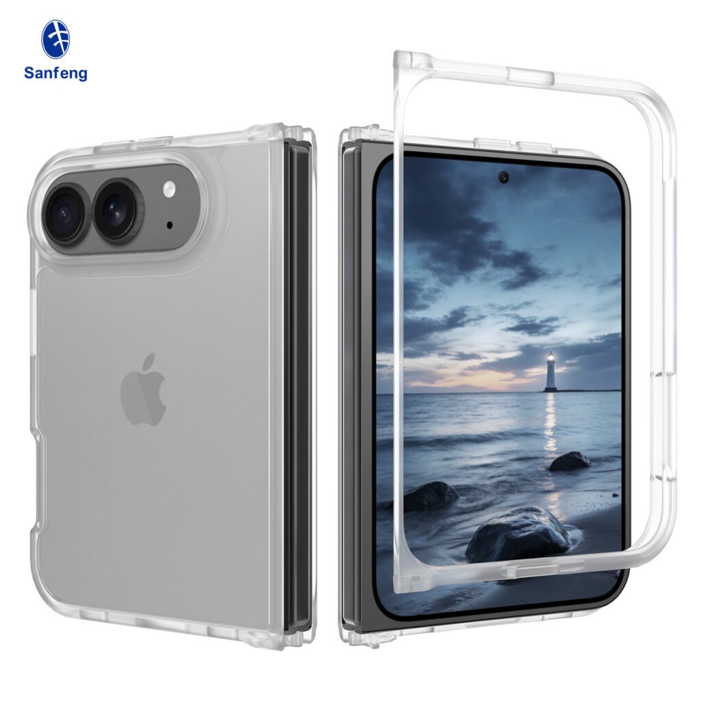 iPhone 18 Fold - Left and Right Folding - Silver Armor Touchscreen One-Step Design