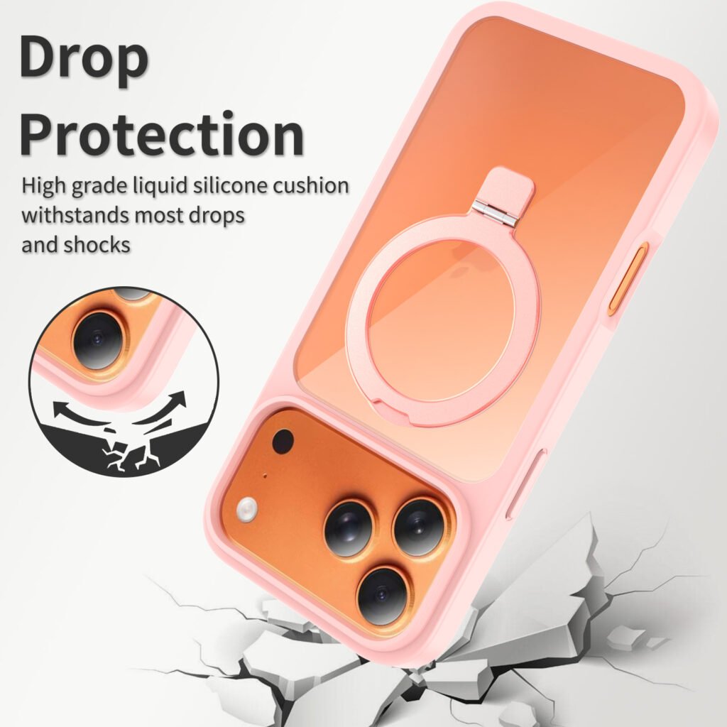 iPhone 17 Pro Max (18 Pro Max universal) Silver Shield Transparent Racket Stand