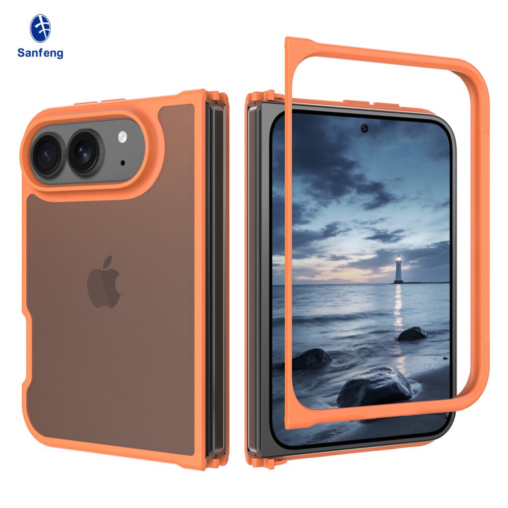 iPhone 18 Fold - Left and Right Folding - Silver Armor Touchscreen One-Step Design