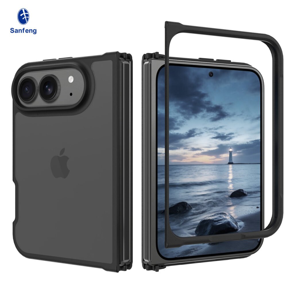iPhone 18 Fold - Left and Right Folding - Silver Armor Touchscreen One-Step Design