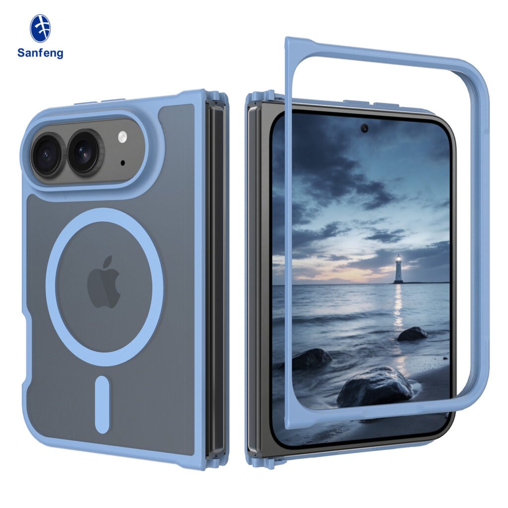 iPhone 18 Fold - Left and Right Folding - Silver Armor Touchscreen One-Step Design
