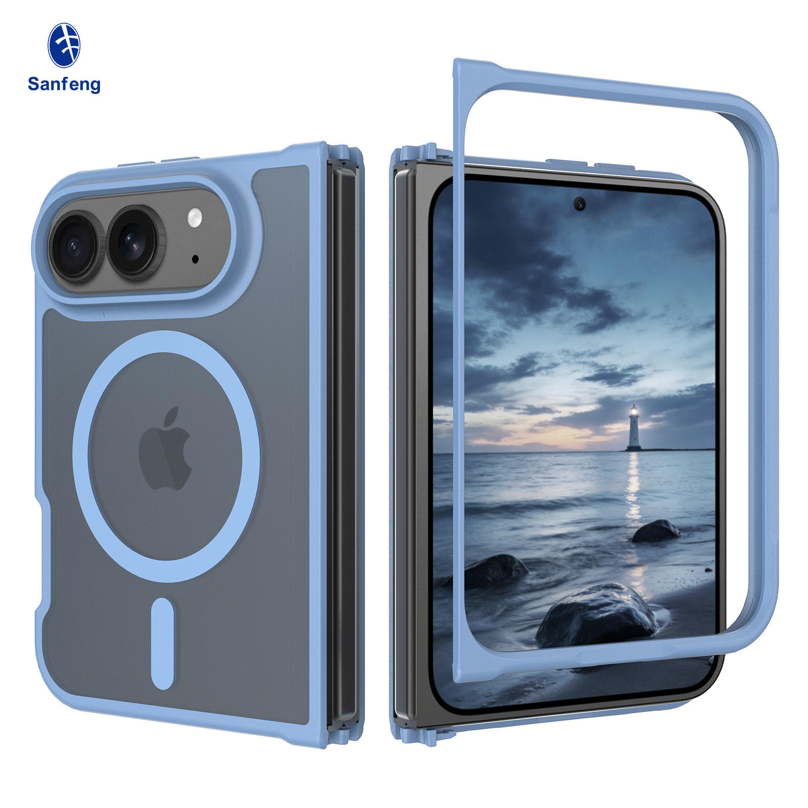 iPhone 18 Fold - Left and Right Folding - Silver Armor Touchscreen One-Step Design - Image 9