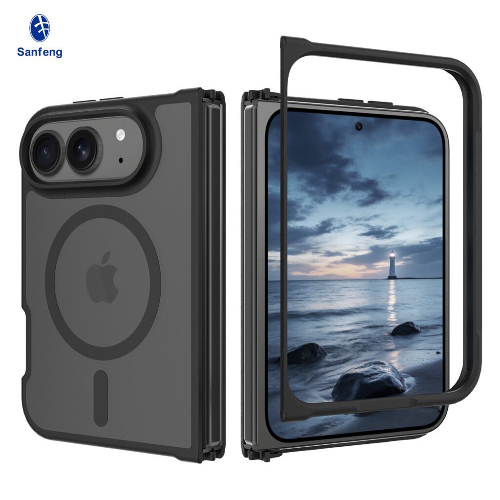 iPhone 18 Fold - Left and Right Folding - Silver Armor Touchscreen One-Step Design