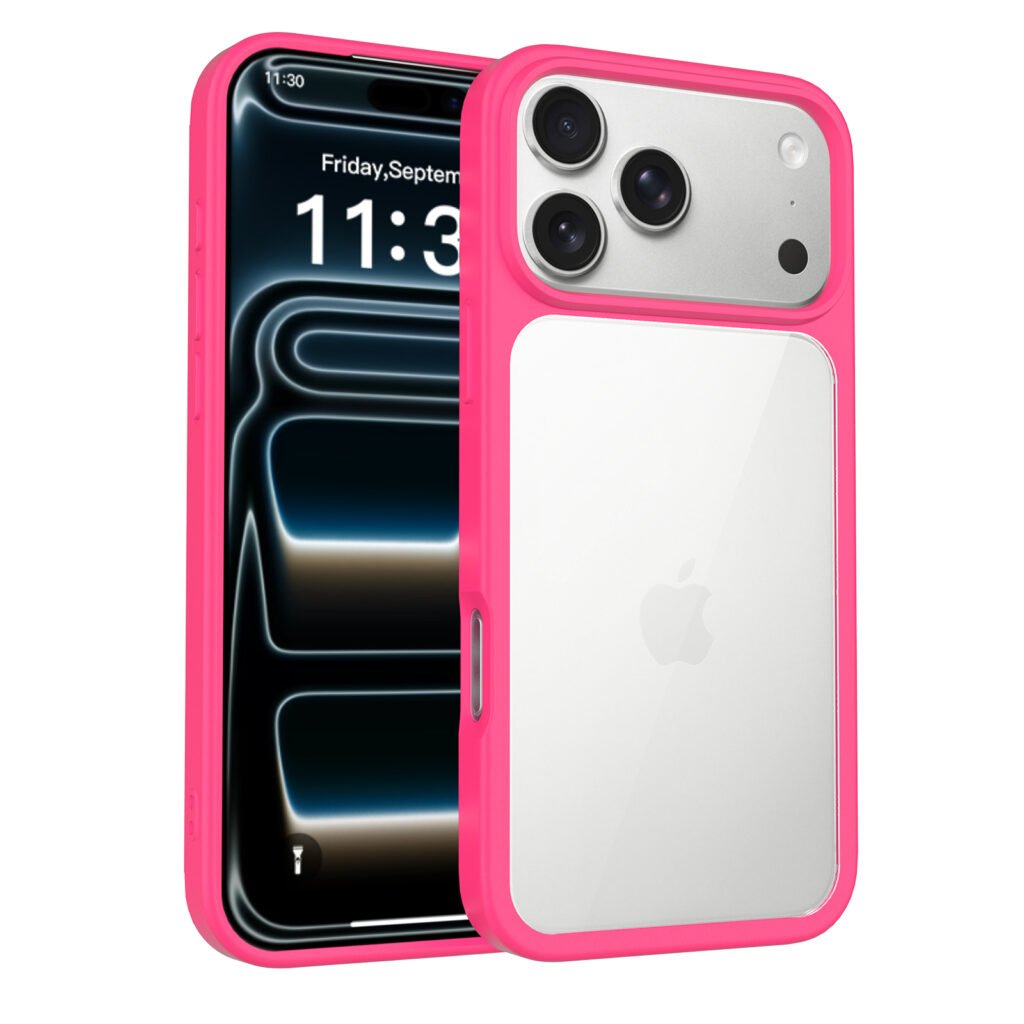 iPhone 18 Pro Max (common for 17 Pro Max) Silver Shield Transparent Two-in-One