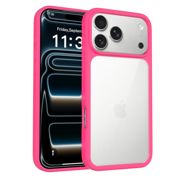 iPhone 18 Pro Max (common for 17 Pro Max) Silver Shield Transparent Two-in-One