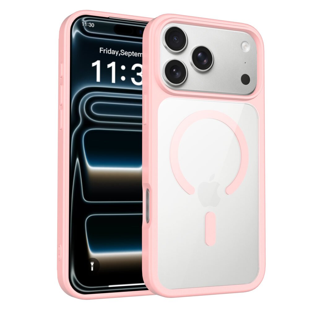 iPhone 18 Pro Max (common for 17 Pro Max) Silver Shield Transparent Two-in-One