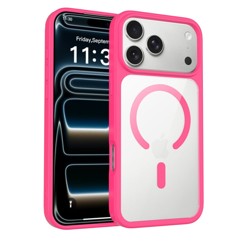 iPhone 18 Pro Max (common for 17 Pro Max) Silver Shield Transparent Two-in-One