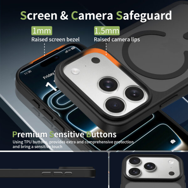 iPhone 18 Pro (17 Pro compatible) - Silver Shield Touch-Skin One-Step (Magnetic Attachment)