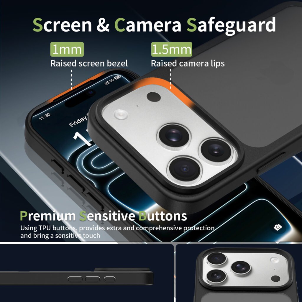 iPhone 17 Pro (common for 18 Pro) - Silver Shield Touch-Sensitive Two-in-One