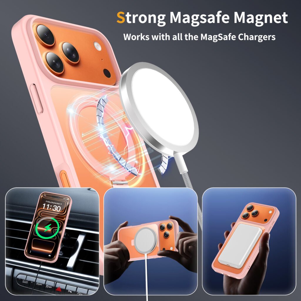 iPhone 17 Pro Max (18 Pro Max universal) Silver Shield Transparent Racket Stand