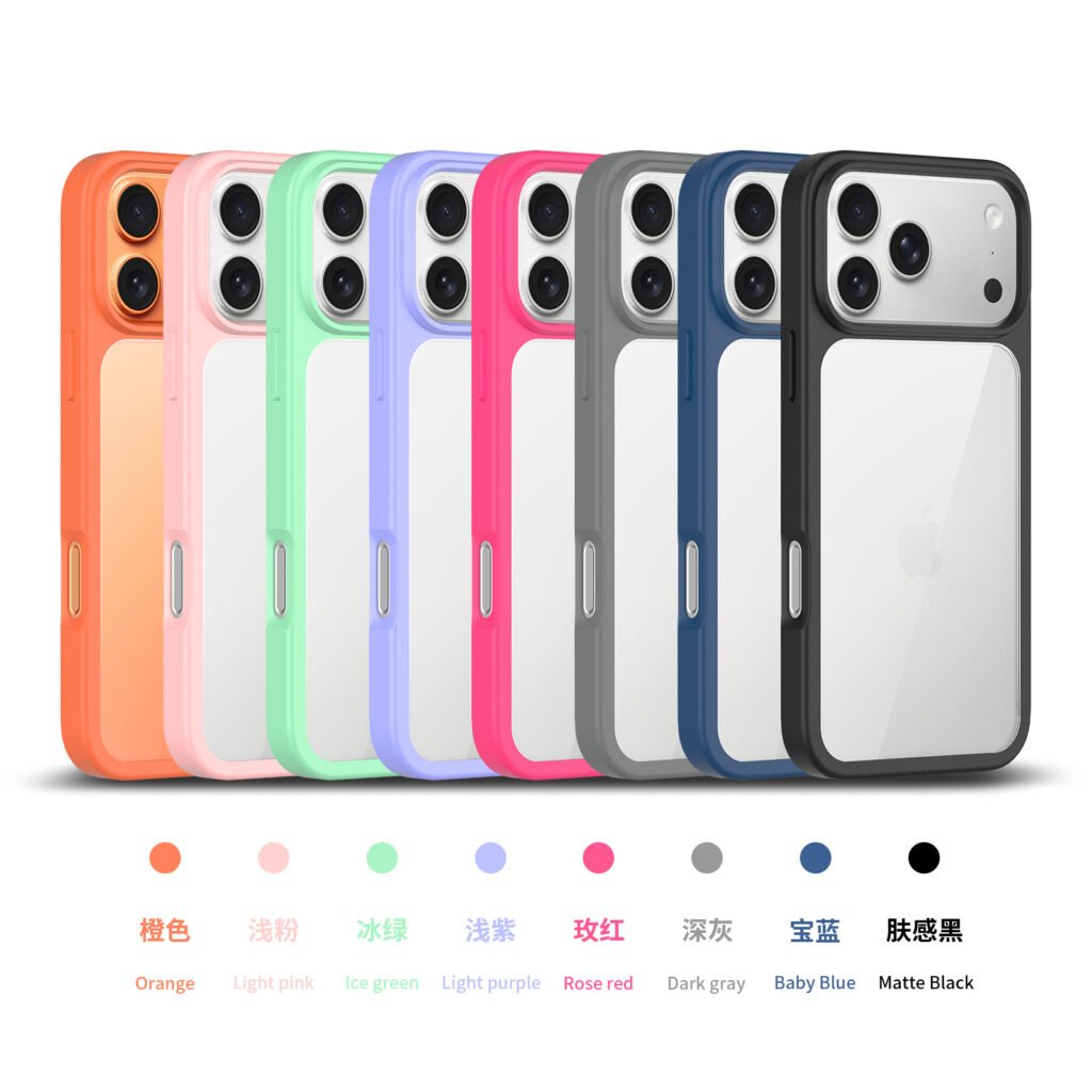 iPhone 18 Pro Max (common for 17 Pro Max) Silver Shield Transparent Two-in-One
